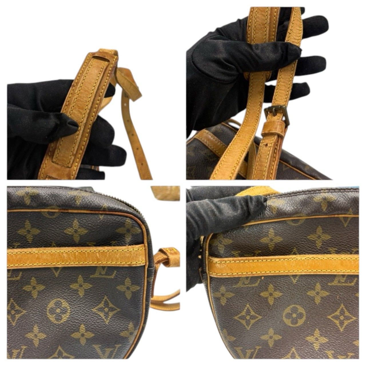LOUIS VUITTON ルイヴィトン モノグラム ジョヌフィーユ ブラウン ゴールド金具 PVC /レザー M51226 ショルダーバッグ S1-00073 【中古】 LOUIS VUITTON ルイヴィトン モノグラム ジョヌフィーユ ブラウン