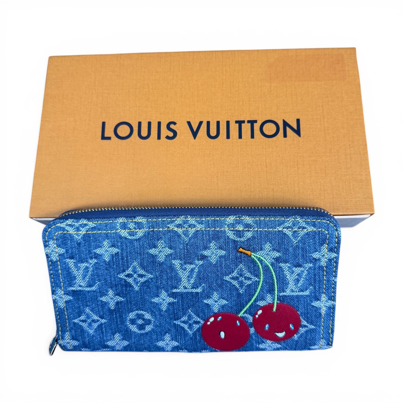 Louis Vuitton モノグラム デニム 長財布 チェリー村上隆。