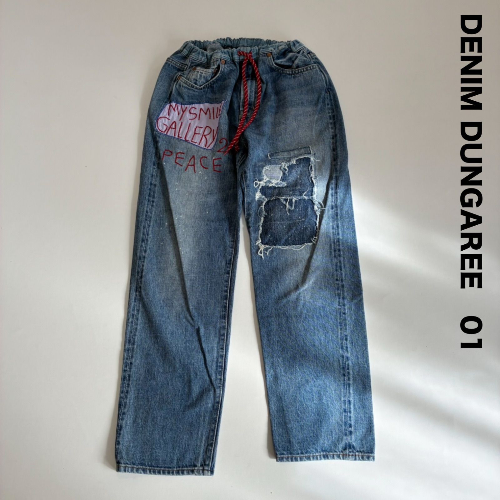 未使用品　デニム&ダンガリー　刺繍付きイージーデニムパンツ　01 150 SM 未使用品 デニム&ダンガリー 刺繍付きイージーデニムパンツ 01 150 SM