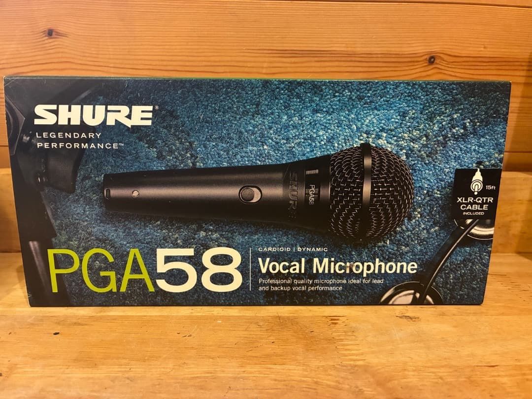 【新品未使用】SHURE PGA58 ダイナミックマイク SHUREシュア / PGA58-XLR ダイナミックマイク ボーカル用 ケーブル付属