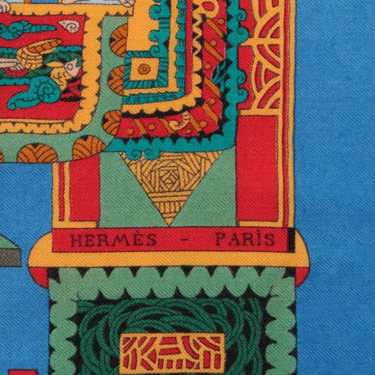 エルメス カシミヤ×シルク カレジェアン カレ140 ASTRES et SOLEILS 
