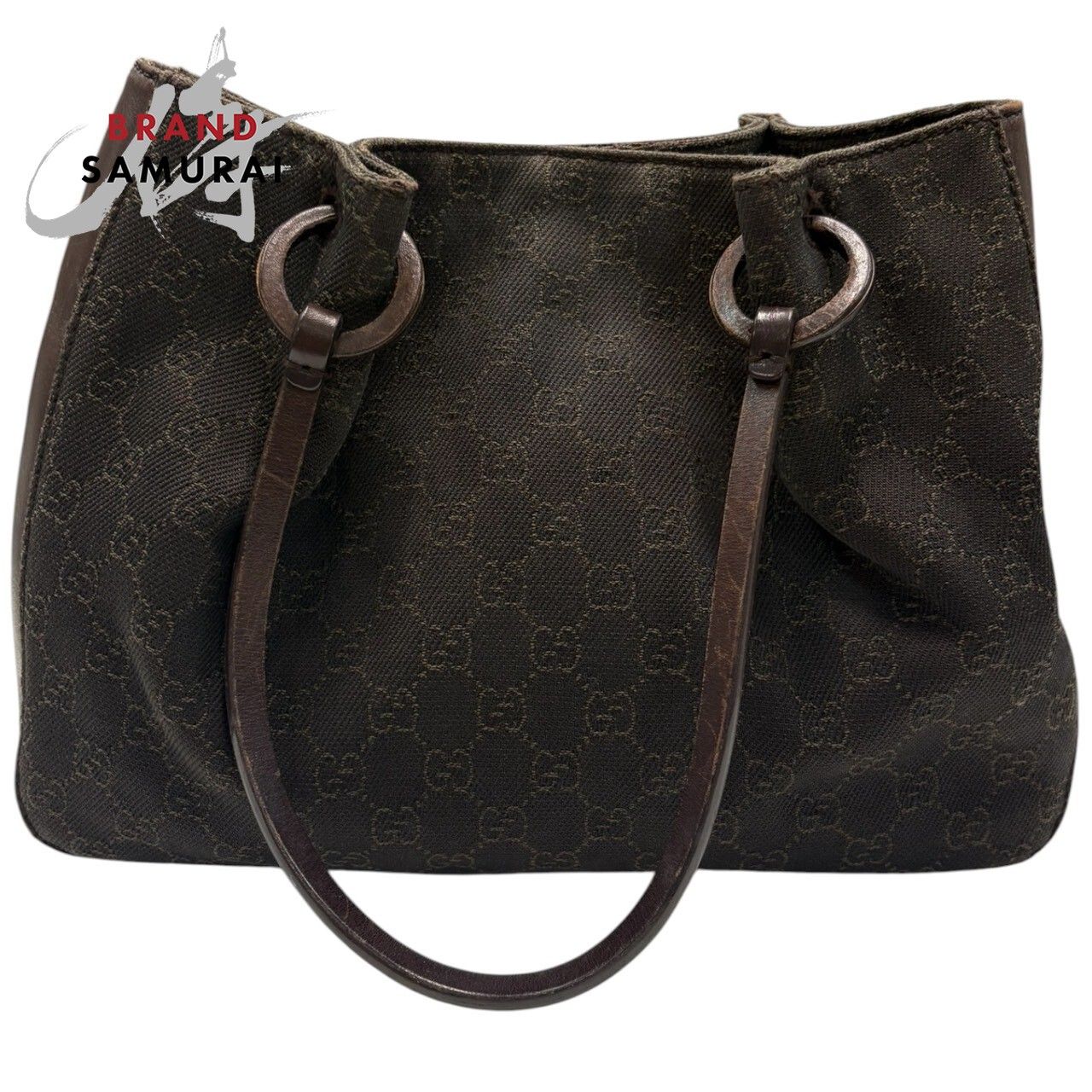 GUCCI グッチ ダークブラウン GGキャンバス/レザー 101919 