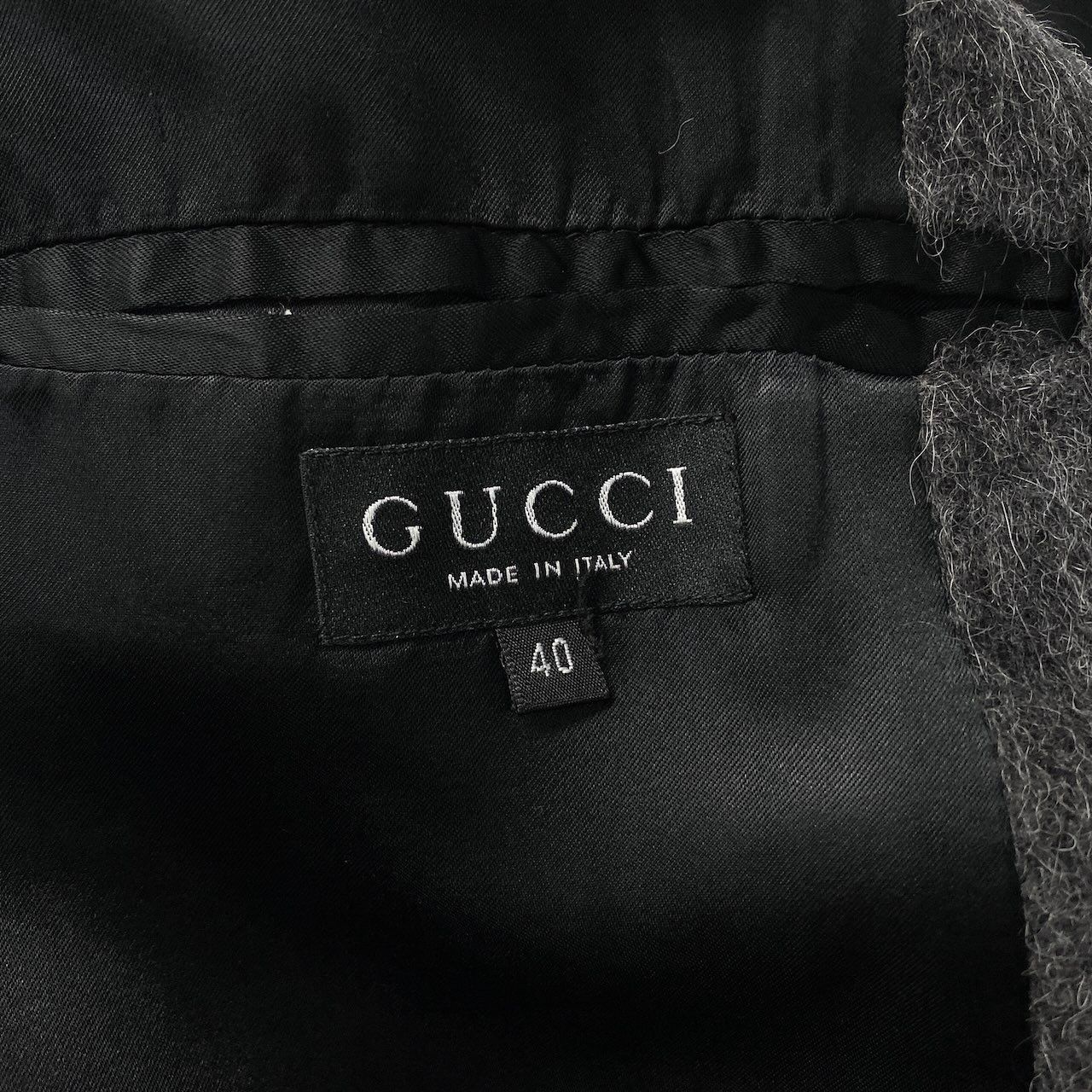 49d5 GUCCI ヴィンテージ グッチ バンブー オーバーコート フーディ 