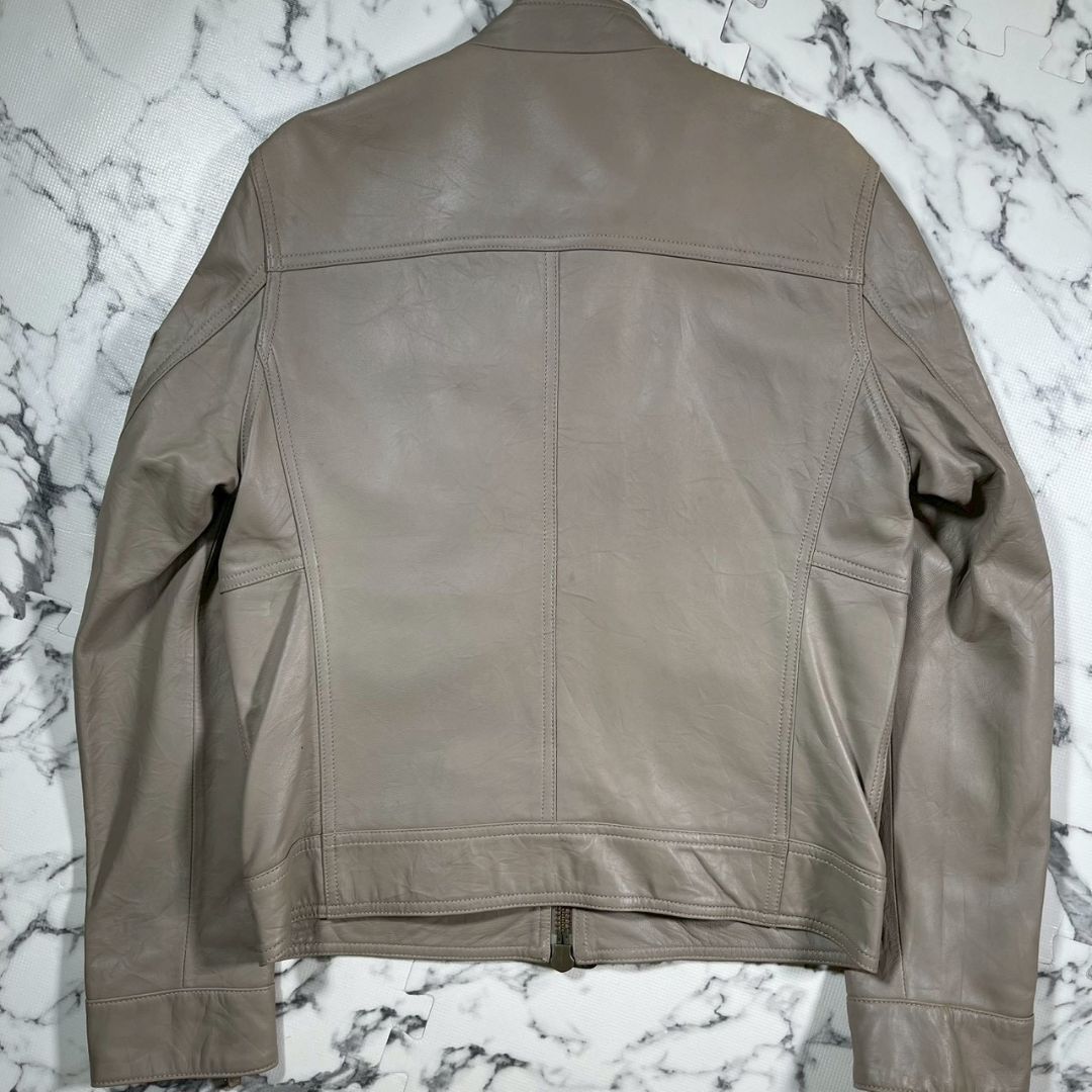 極美品/ラムレザー○291295 HOMME 羊革 シングル ライダース 