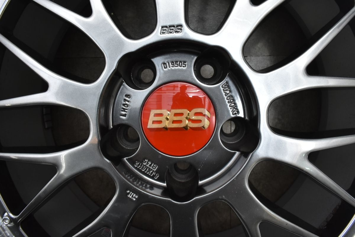 鍛造 美品】BBS LM 18in 8J +35 PCD114.3 LM078 DB-SLD ブリヂストン 