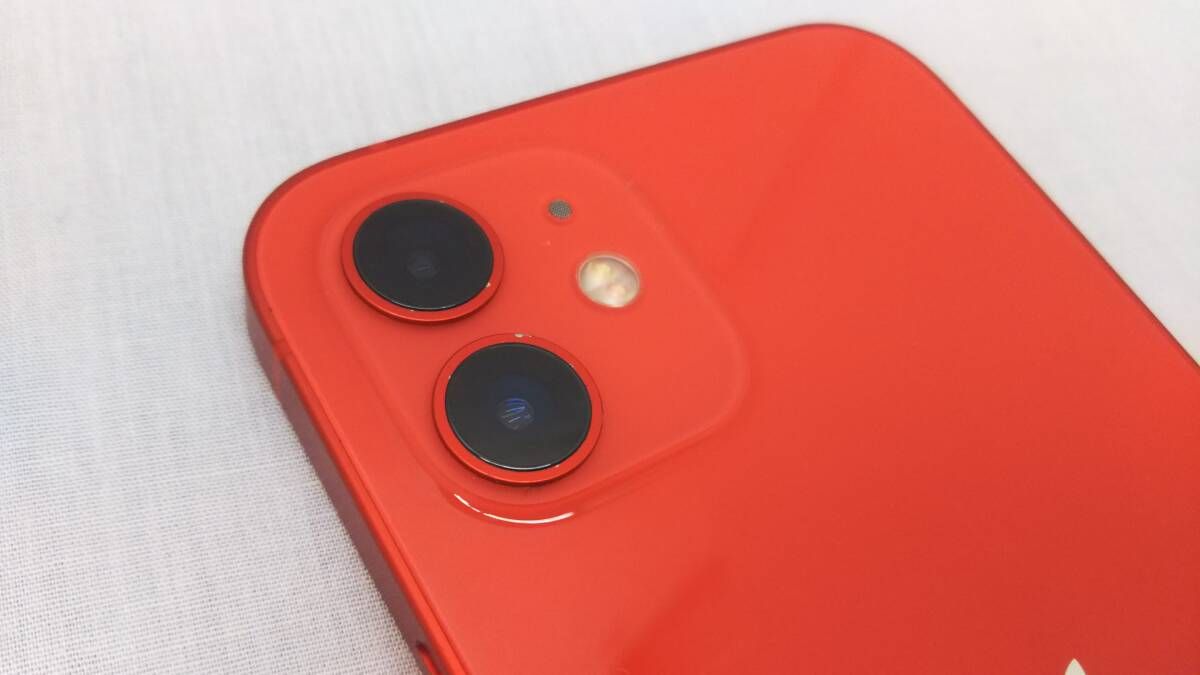 iPhone 12 256GB レッド SIMフリー(MGJ23J/A) 傷あり - メルカリ
