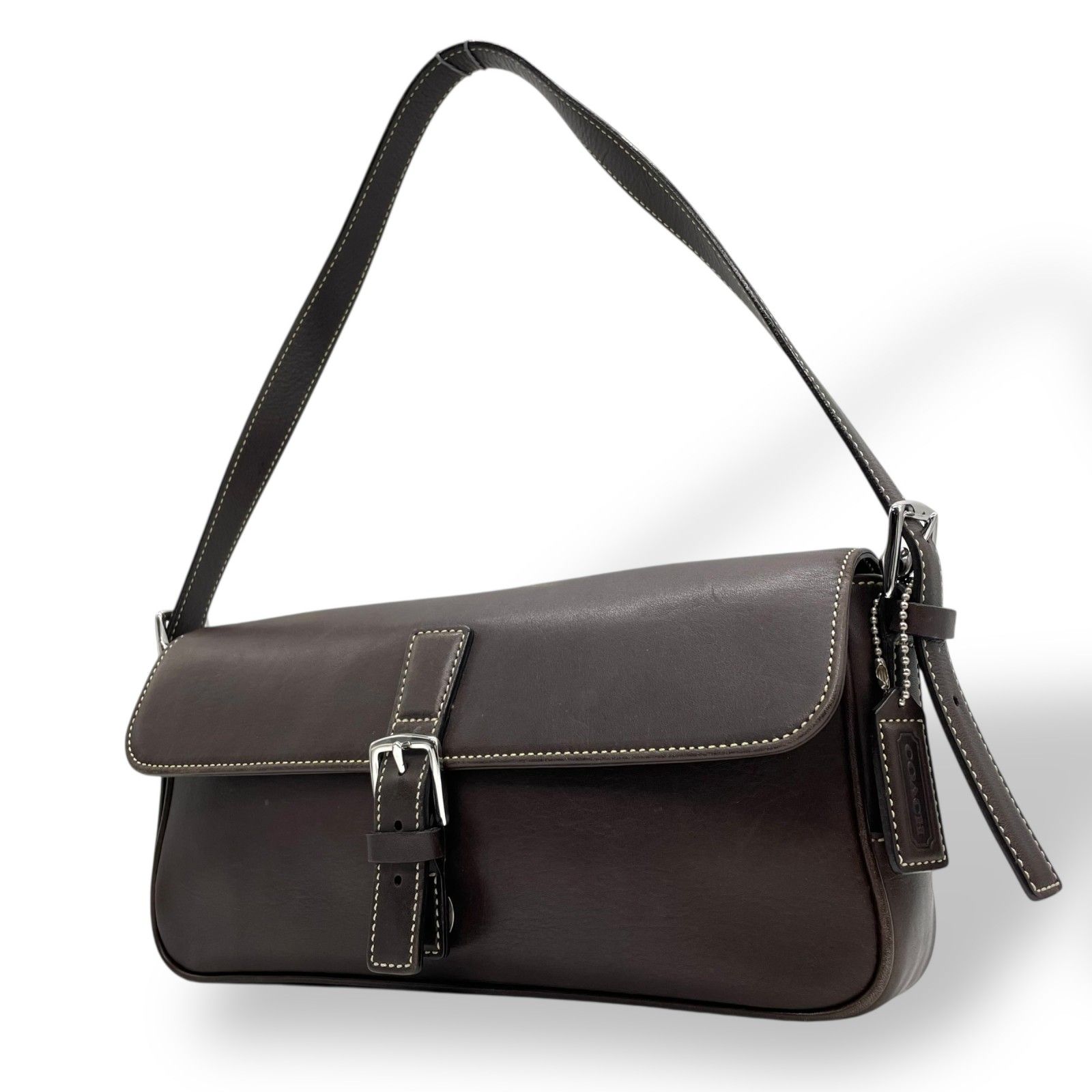 美品】COACH コーチ 7784 ショルダーバッグ レザー ブラウン 茶色 