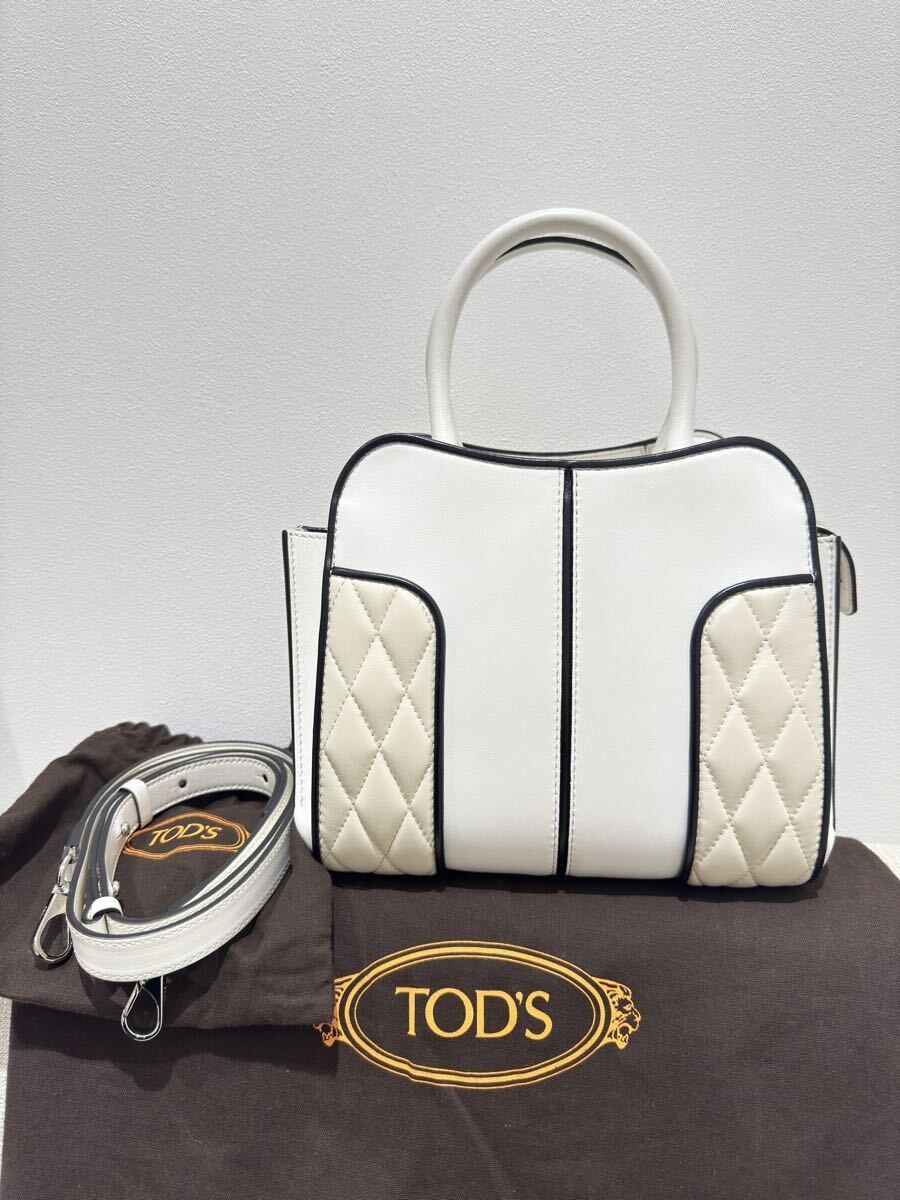 美品】TOD'S トッズ セラ キルティング 2WAY ハンドバッグ 美品】TOD'S トッズ セラ キルティング 2WAY ハンドバッグ