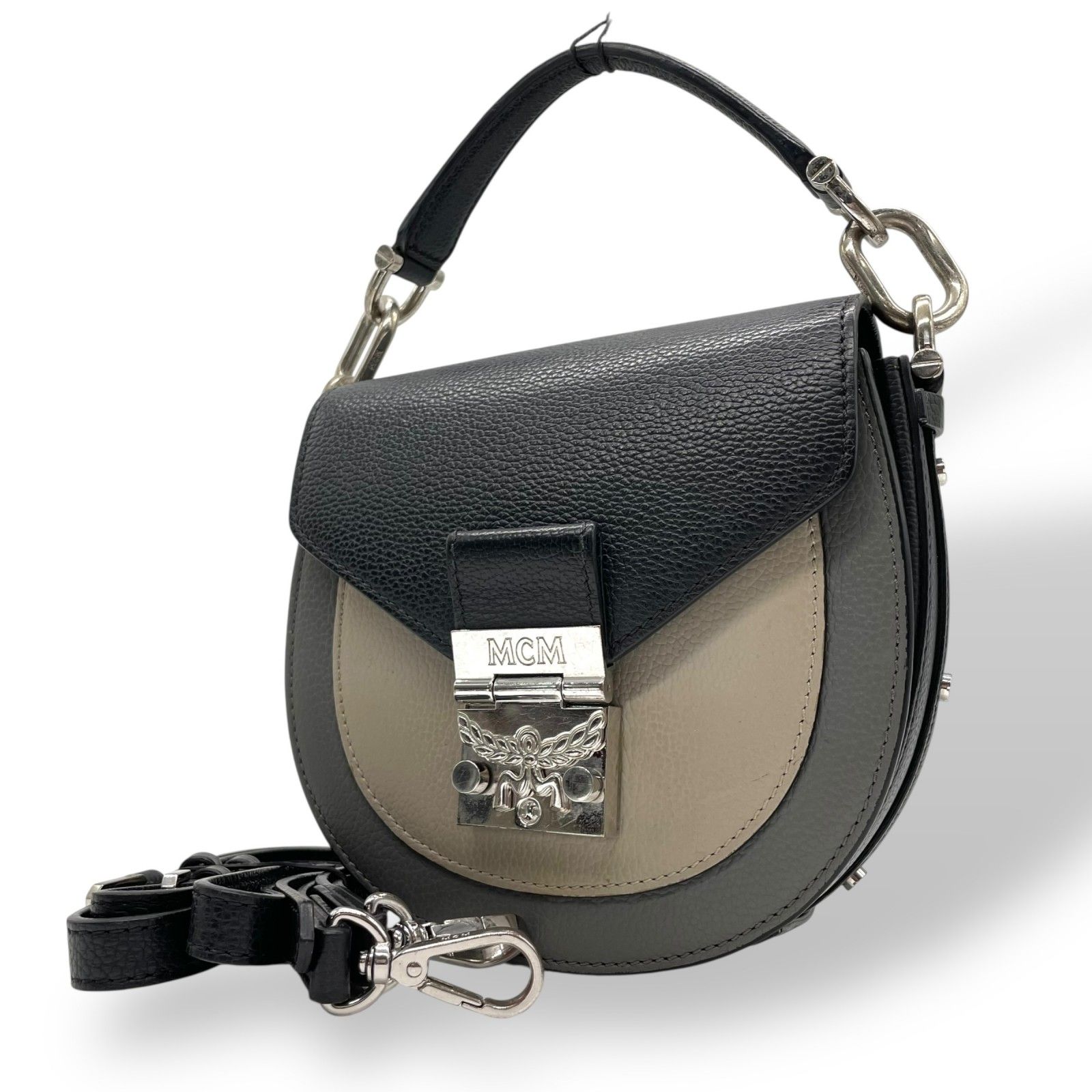 バッグ MCM エムシーエム パトリシア カラーブロック レザー 2way 