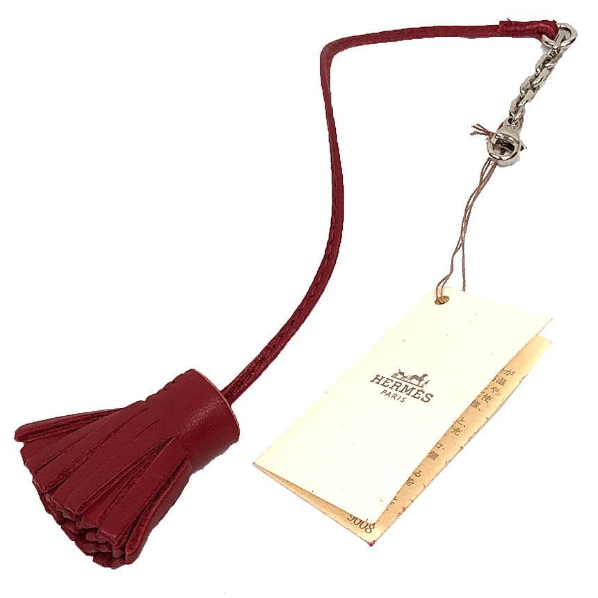 HERMES エルメス カルメンチータ ポンポン 20 レッド しおり ブックマーカー 新古品 未使用品 aq12705