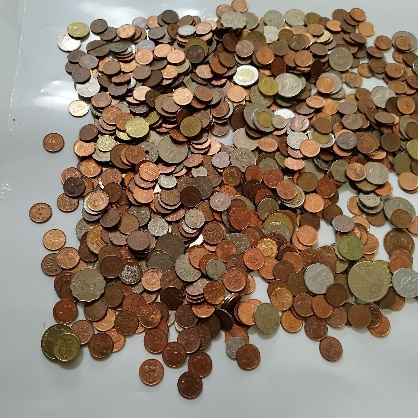総重量3.2kg超！】海外コイン 大量 まとめ売り 外国硬貨 古銭 1円 