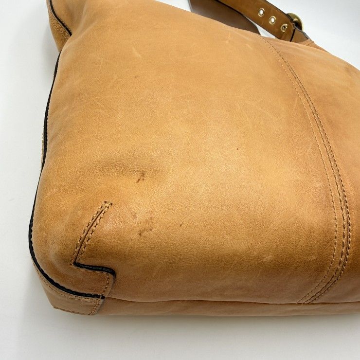 COACH（コーチ） ショルダーバッグ ホーボーバッグ レザー ブラウン系 ゴールド金具 レディース F12406 【中古】 COACH（コーチ） ショルダーバッグ ホーボーバッグ レザー ブラウン系