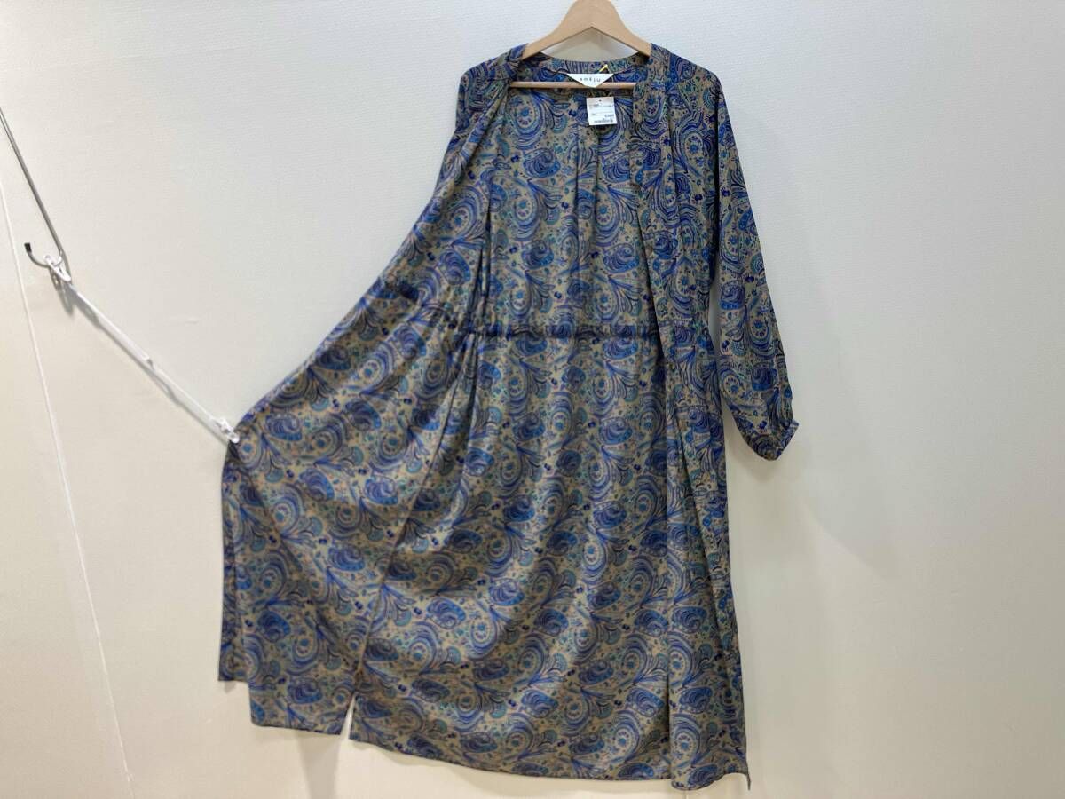 SOÉJU ソージュ ペイズリー柄ロングスリーブシャツワンピース ノー