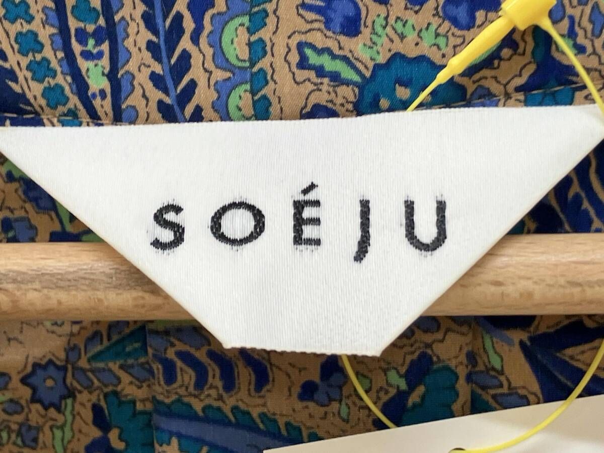 SOÉJU ソージュ ペイズリー柄ロングスリーブシャツワンピース ノー 