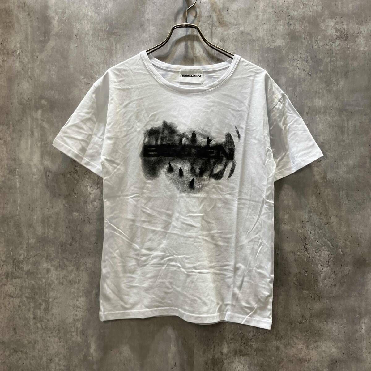 BEEDEN graphic print tee 半袖Tシャツ size M ホワイト ビーデン