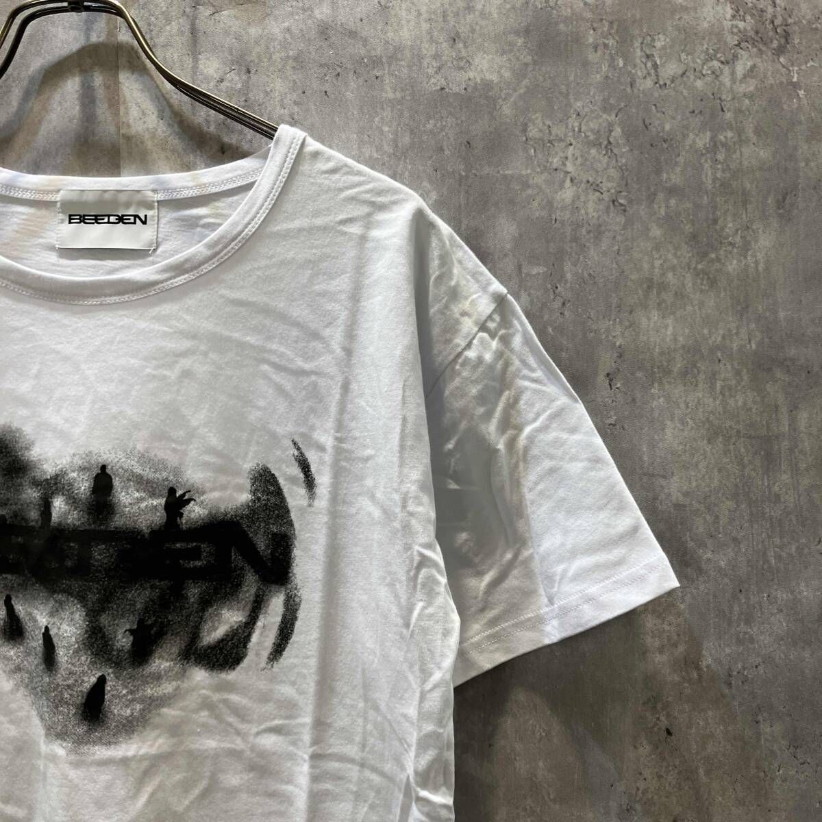 BEEDEN graphic print tee 半袖Tシャツ size M ホワイト ビーデン