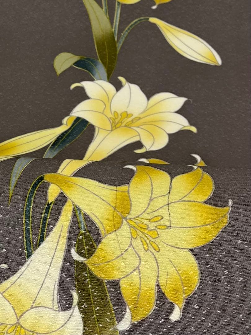 三國芳郎 AGELRI 全通 袋帯 手描き 百合 未使用品 正絹 D542 - メルカリ