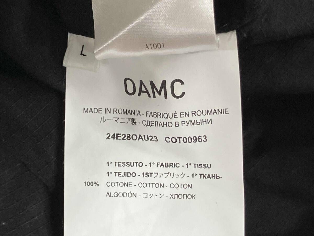 OAMC/オーエーエムシー/半袖シャツ/SALLY SHIRT RIPSTOP/24SS/ブラック