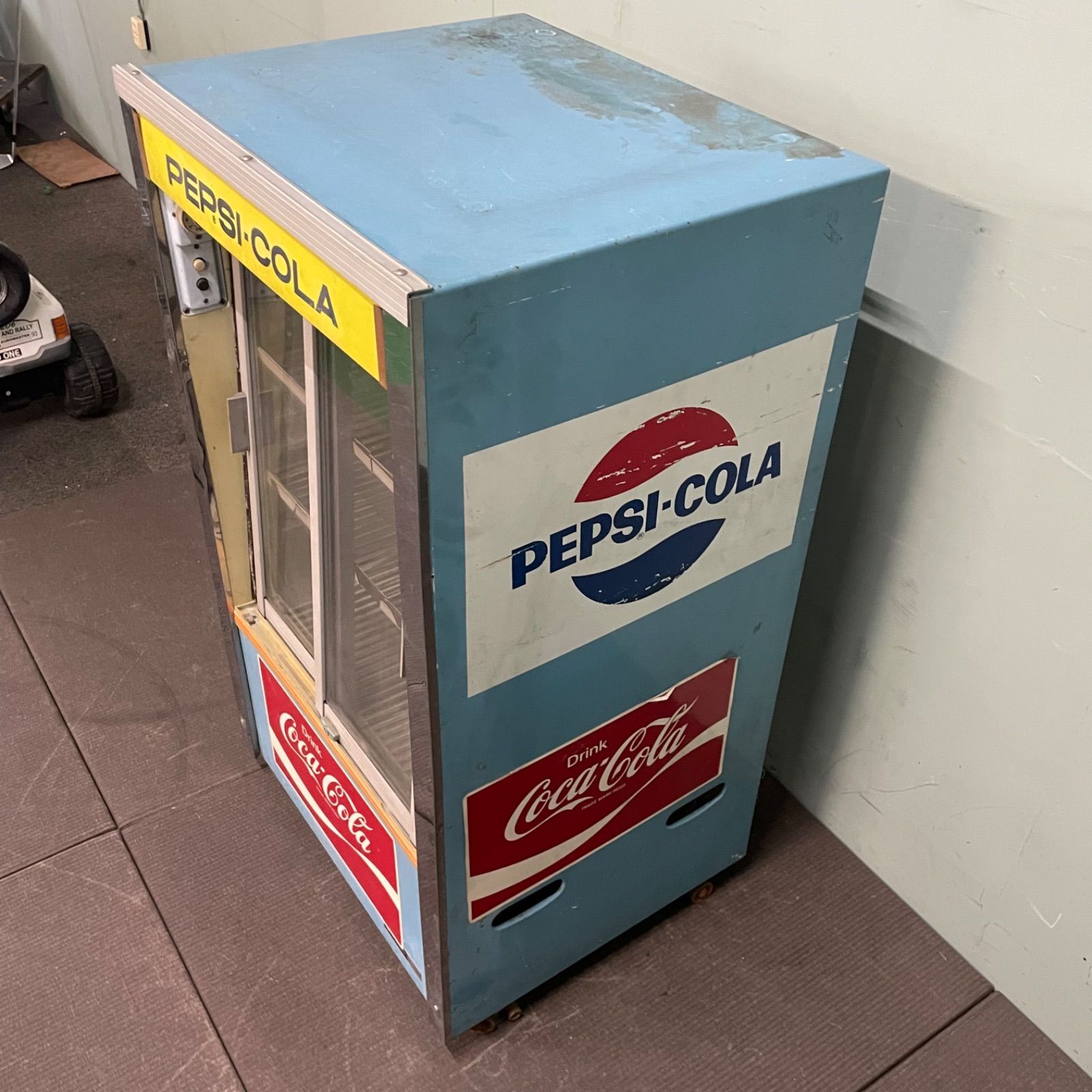 ♭ 業務用 日立 冷蔵ショーケース PEPSI COLA Coca-Cola アンティーク