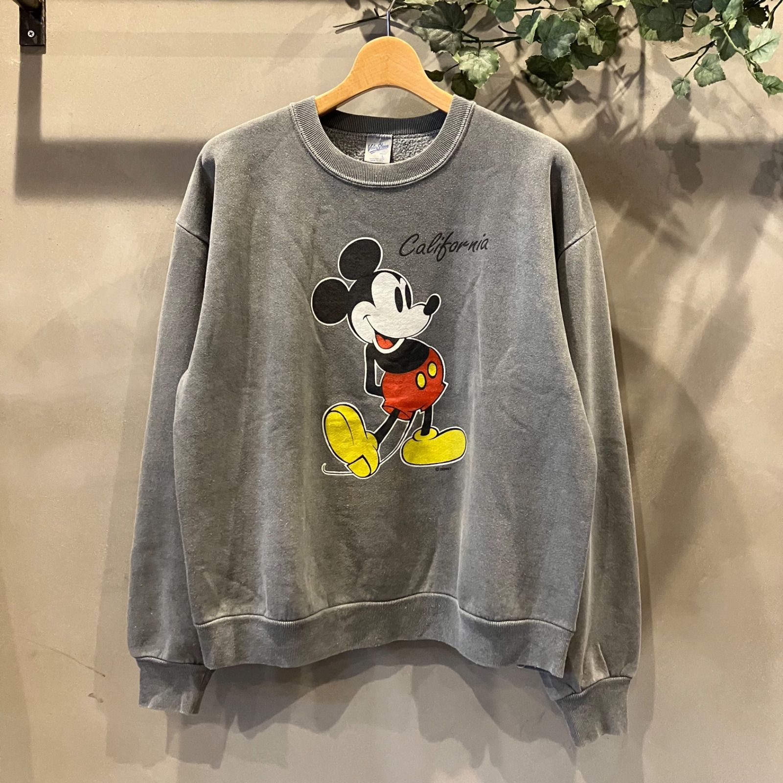 80s 90s Velva sheen スウェット Lサイズ ミッキー ディズニー 