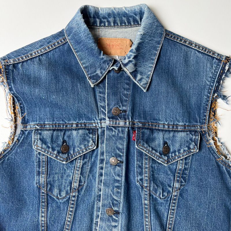 70s Levis 70505 デニム カットオフ ベスト / 70年代 アメリカ製