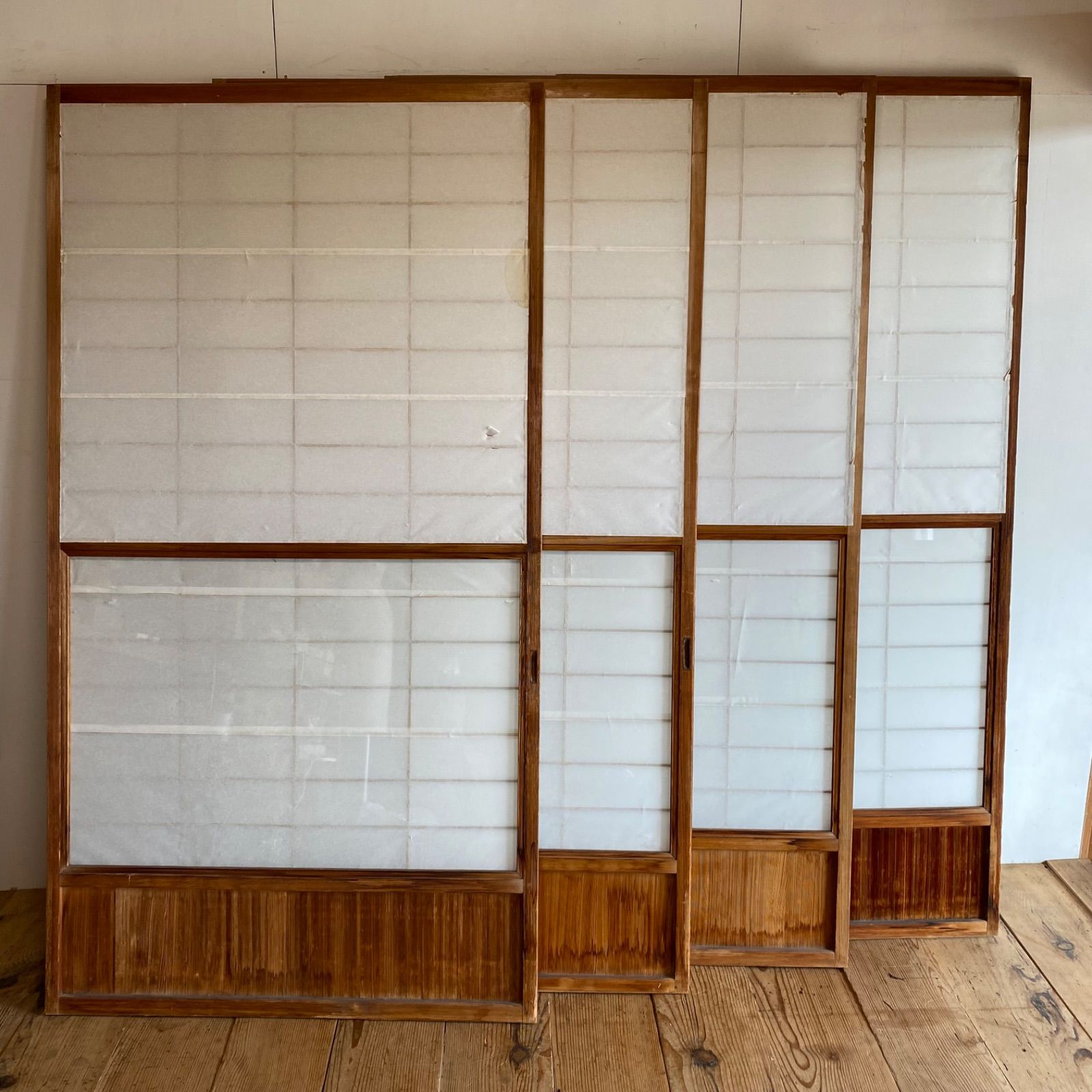 4枚セット 雪見障子 建具 古民家 リフォーム リノベ DIY Y804 - メルカリ