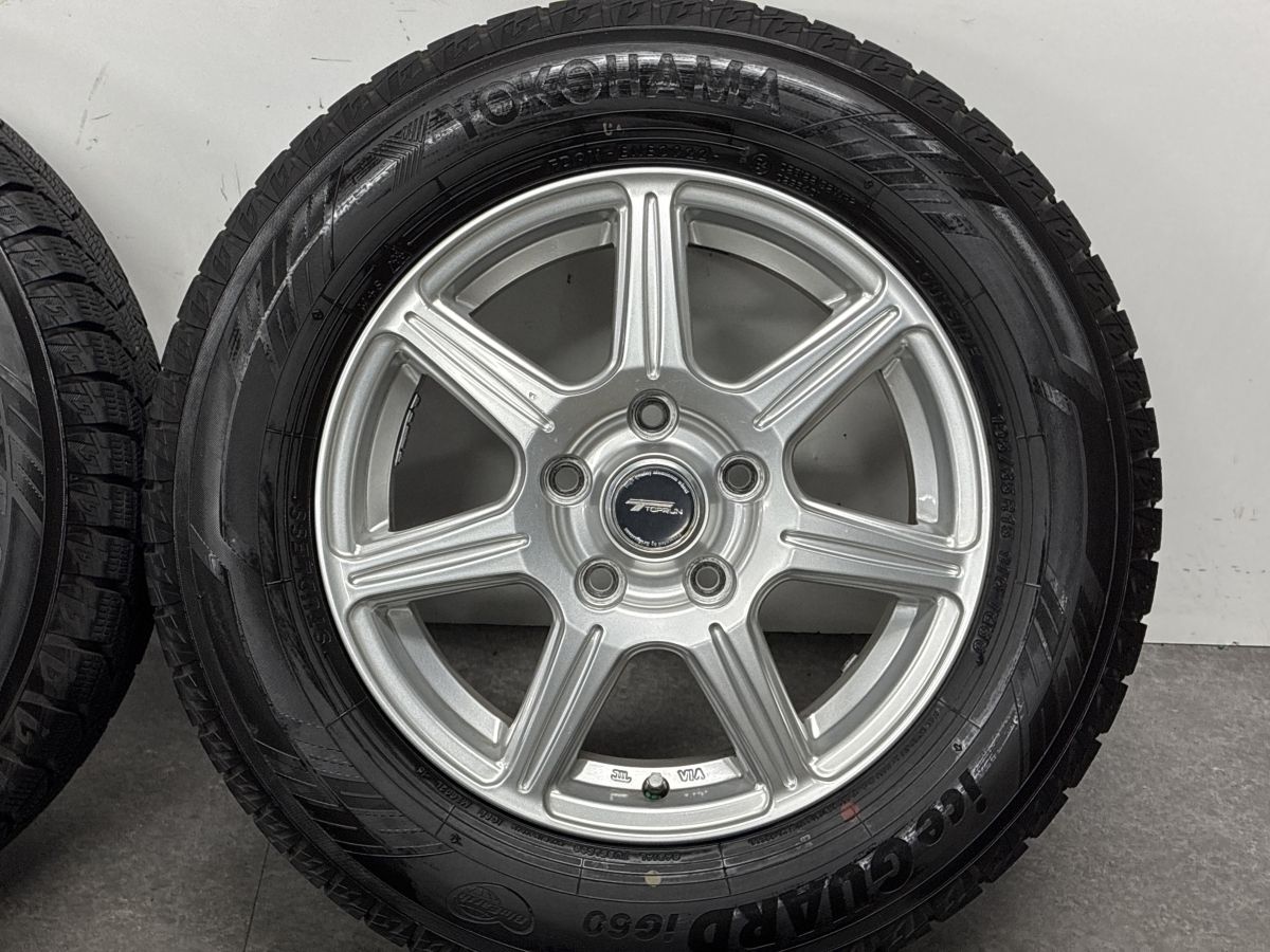 バリ溝】トップラン 15in 6J +53 PCD114.3 ヨコハマ アイスガード iG60 