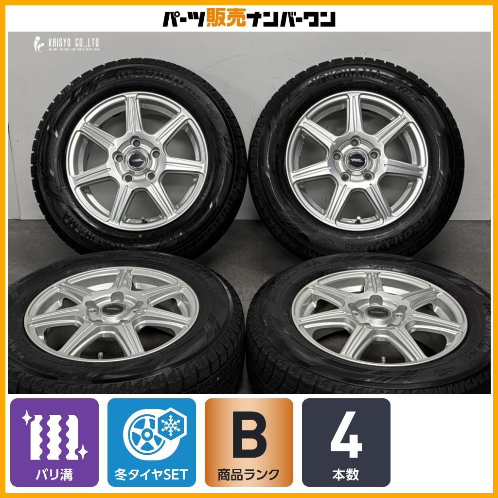 バリ溝】トップラン 15in 6J +53 PCD114.3 ヨコハマ アイスガード iG60 