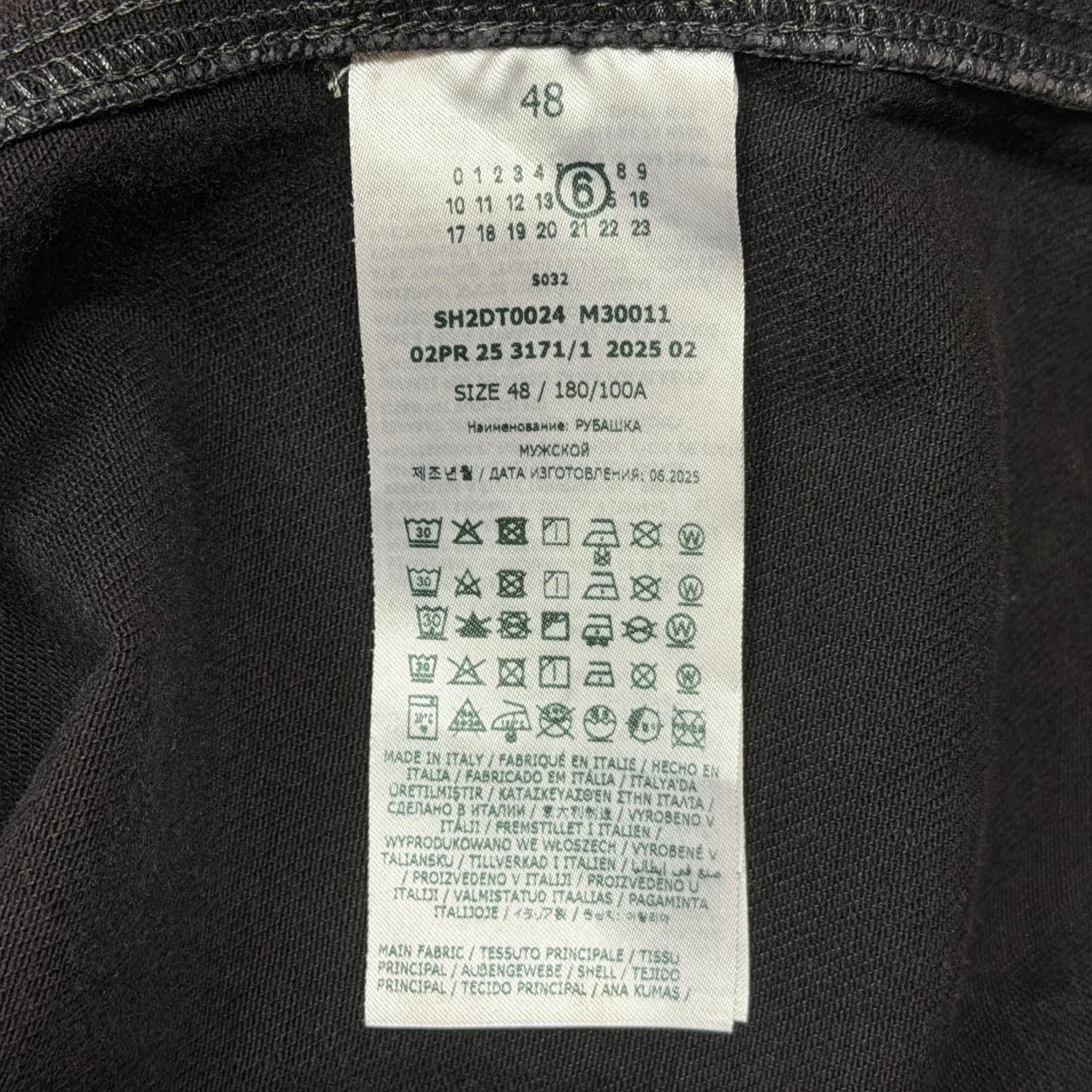 参考上代137500円 MM6 メゾンマルジェラ BLACK DENIM SHIRT ブラック 