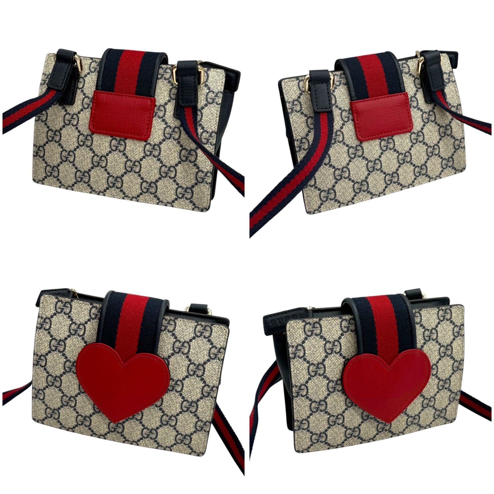 ル*ル様 新品未使用 GUCCI ハートモチーフ ショルダーバッグ GUCCI グッチ GGスプリーム チルドレンズ ハート ショルダーバッグ