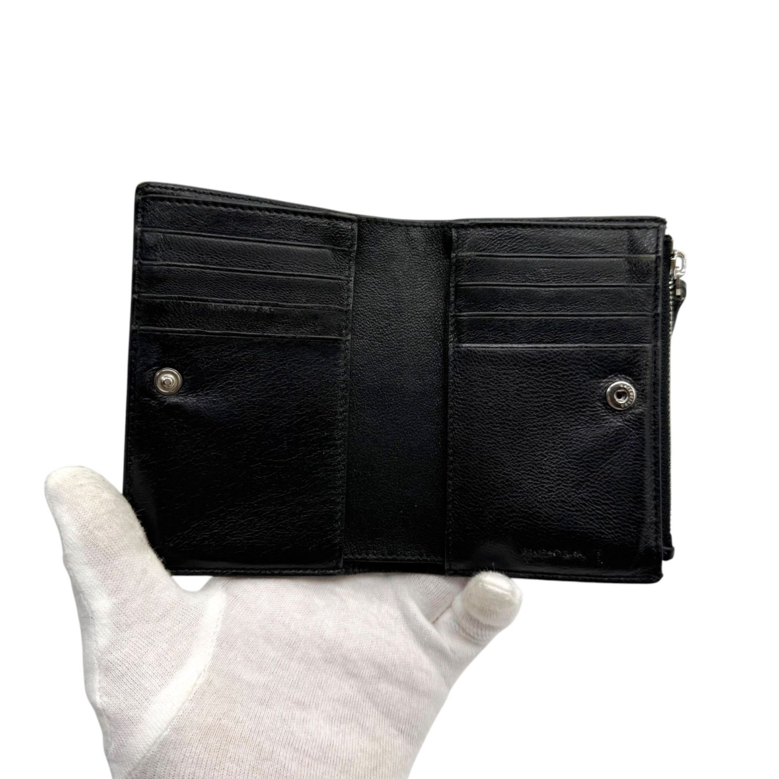 BAENCIAGA バレンシアガ 二つ折り財布 コンパクトウォレット クロコ型 