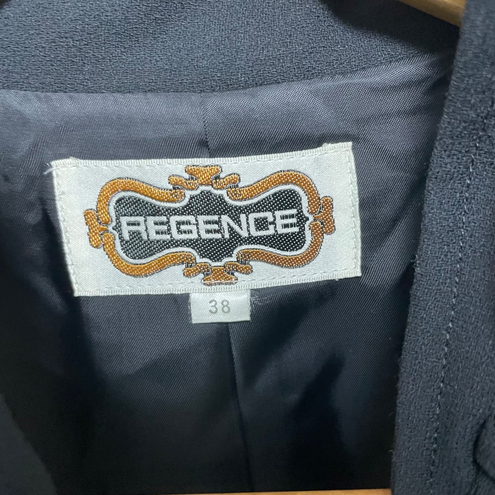 REGENCE レジァンス ロングコート 黒 38 毛100％ ウール 日本製 - メルカリ