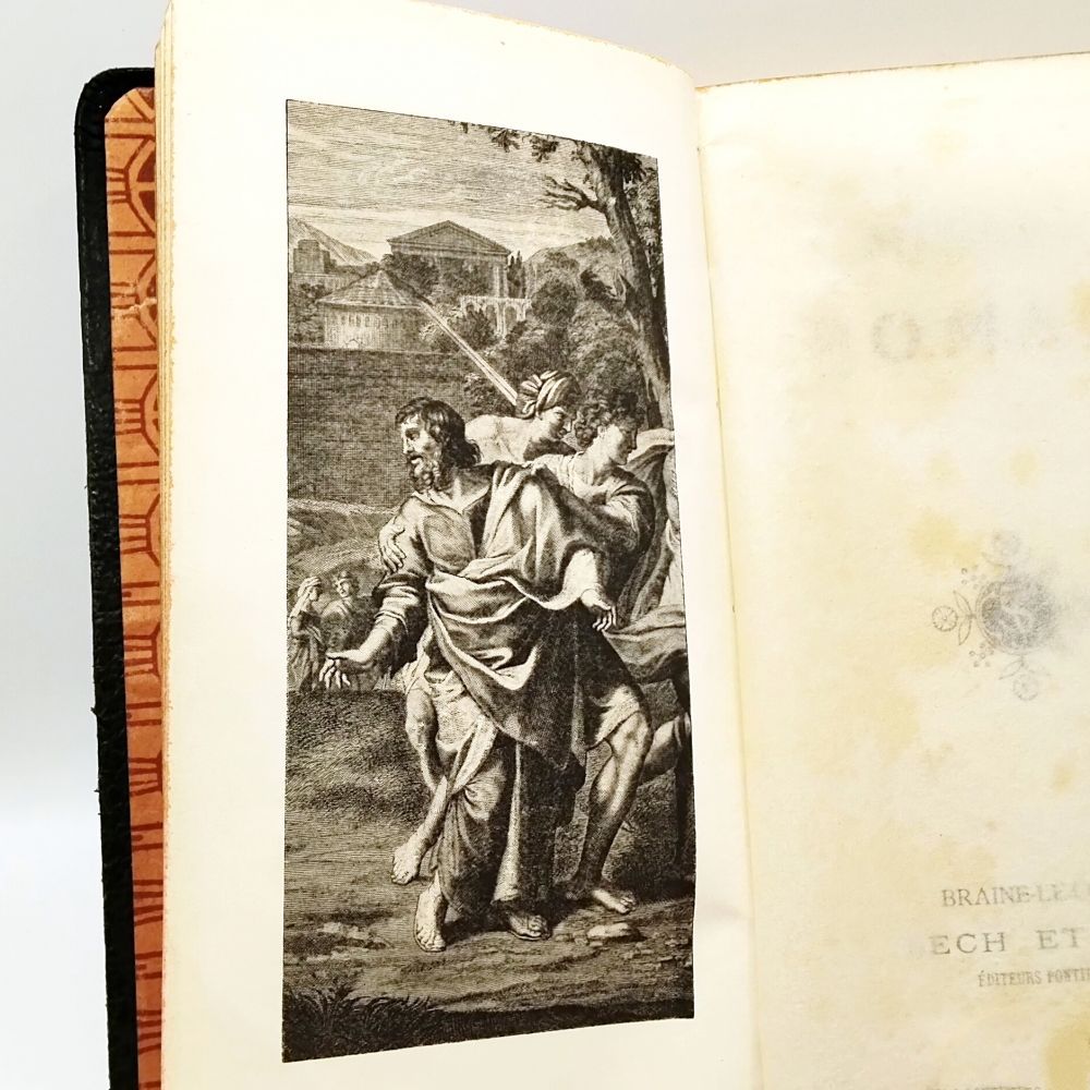 祈祷書 ミセル ベルギー 1920年 革装 金彩 挿画入 アンティークブック