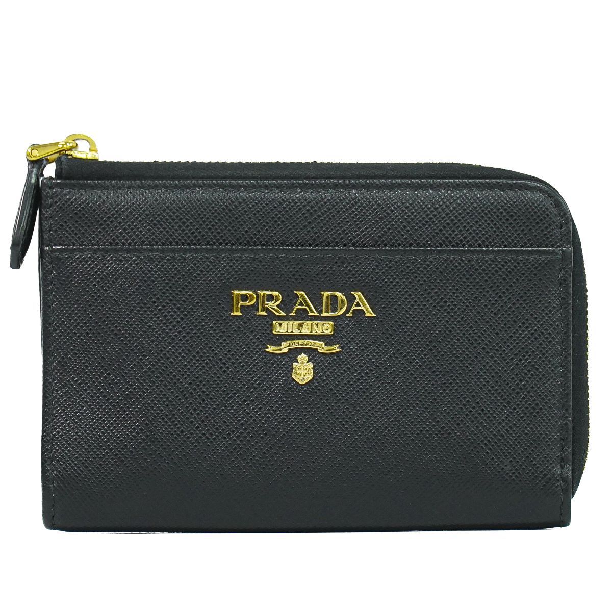 本物 プラダ PRADA レザー L字ファスナー コインケース 小銭入れ 