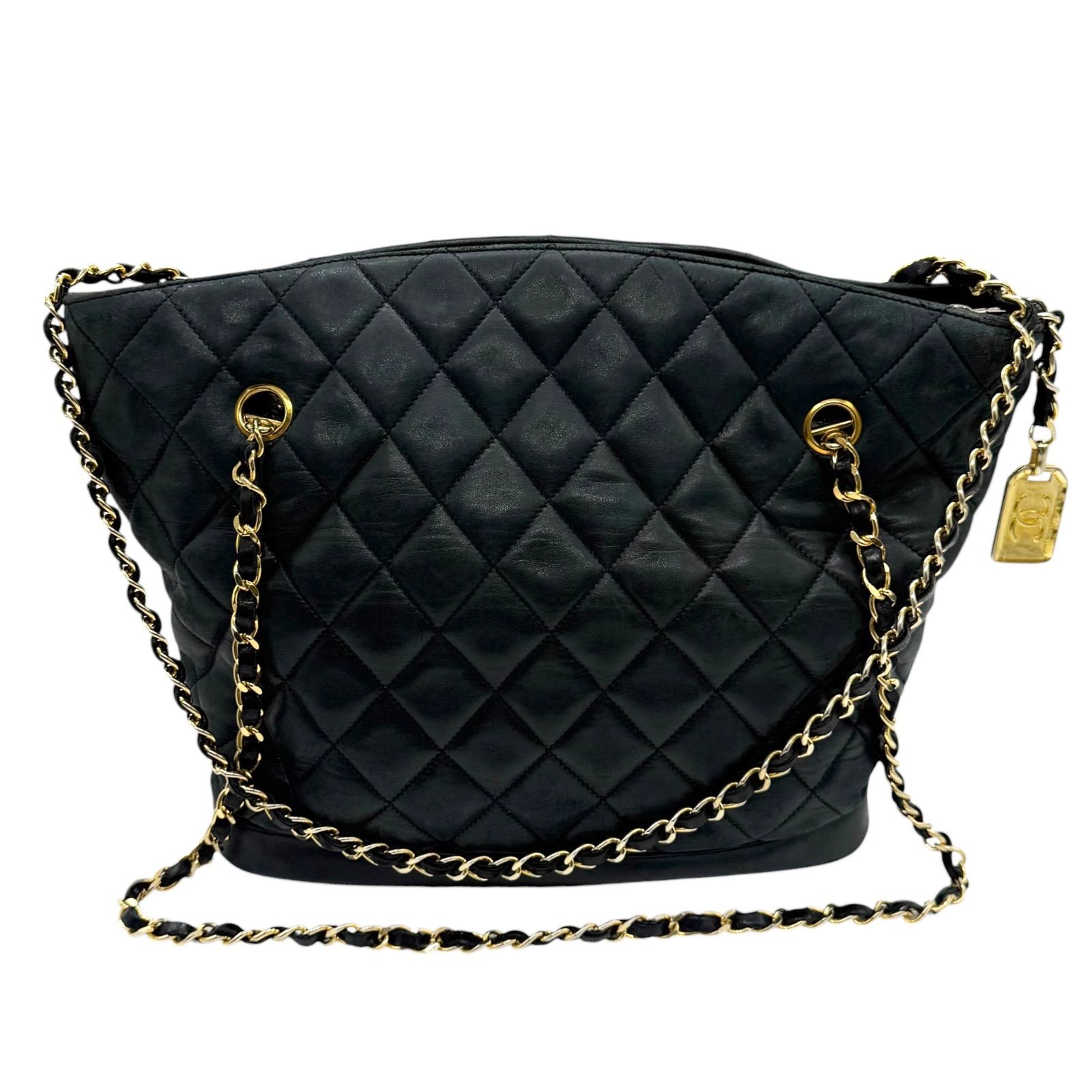 CHANEL トートバッグ シャネル 1995年頃 チェーントート ウール CHANEL 