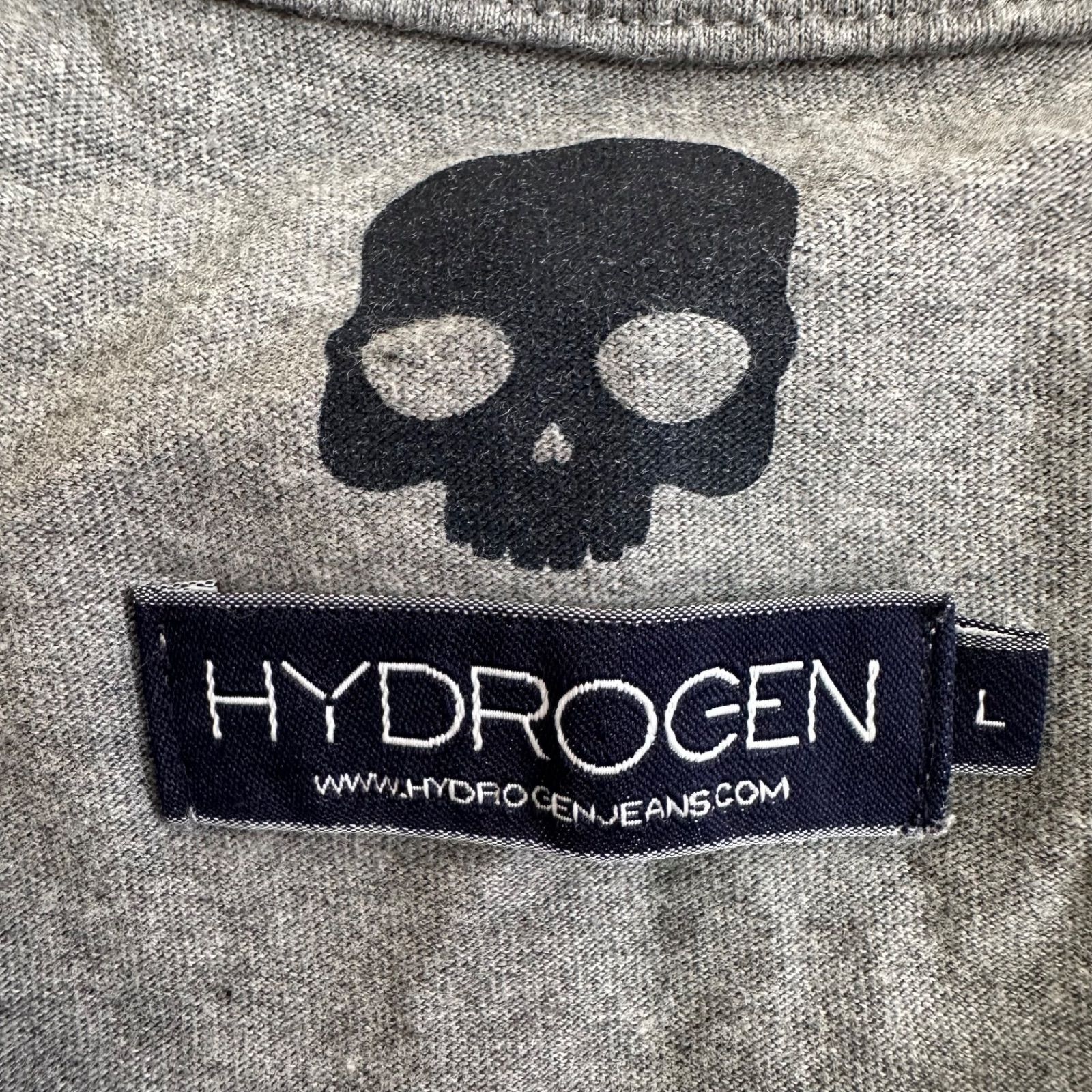 美品】HYDROGENハイドロゲン ロングTシャツ ロンT トップス グレー 