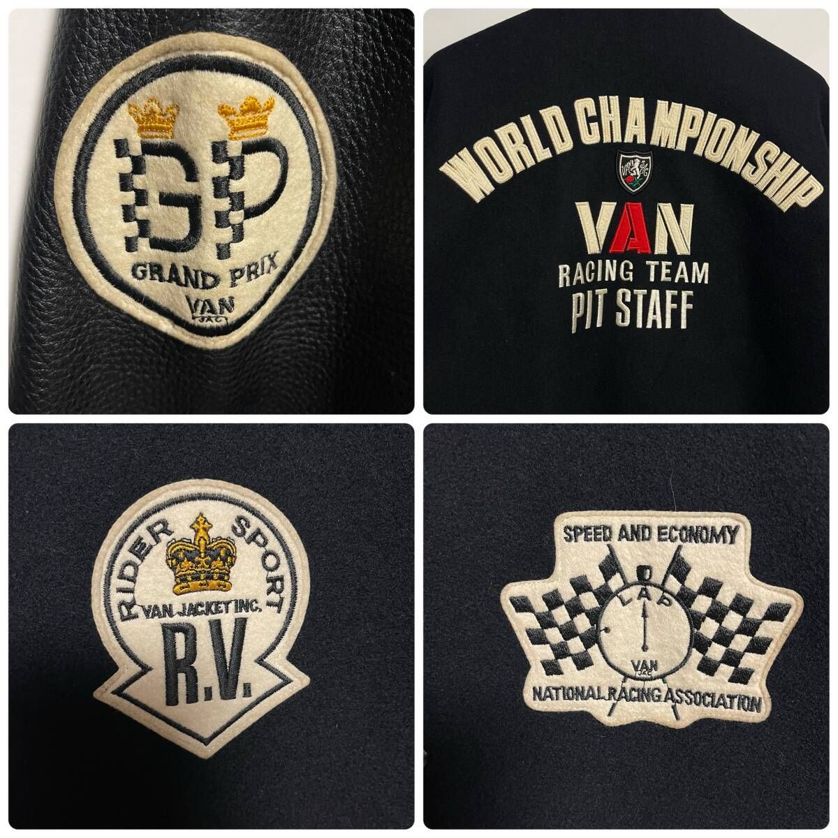 M26121/ VAN JAC PIT STAFF WORLD CHAMPION SHIP BIGONE スタジャン 