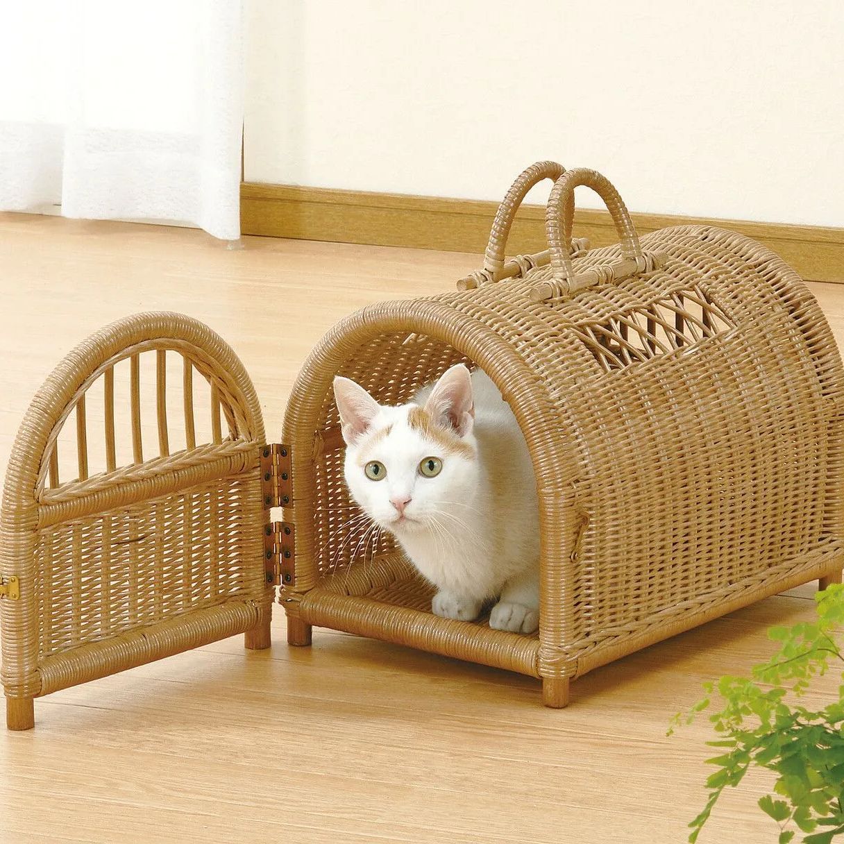 ♪ラタン製 ペットキャリー ［長さ41cm］　　　　ペット用品 キャリー ねこ 猫 キャット ネコ 小型犬 小動物 7,029円