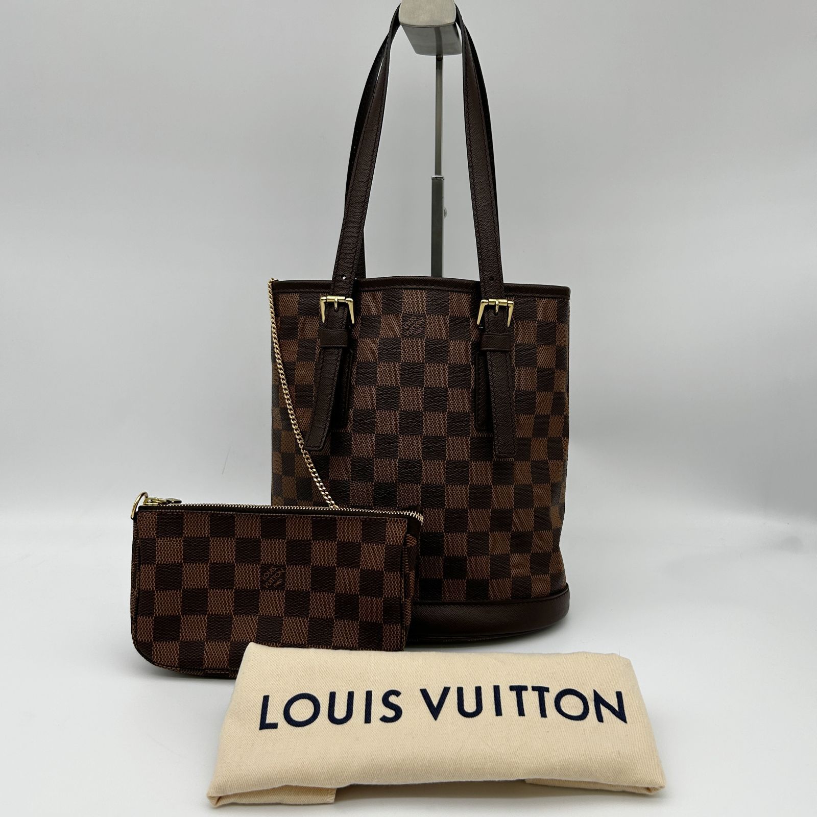 LOUIS VUITTON ダミエ トートバッグ ルイヴィトン ダミエ バケツ型 トートバッグ LOUIS VUITTON(ルイ