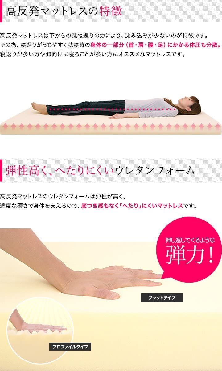 マットレス クイーン 高反発 厚さ18cm やや硬め 振動隔離 体圧分散高