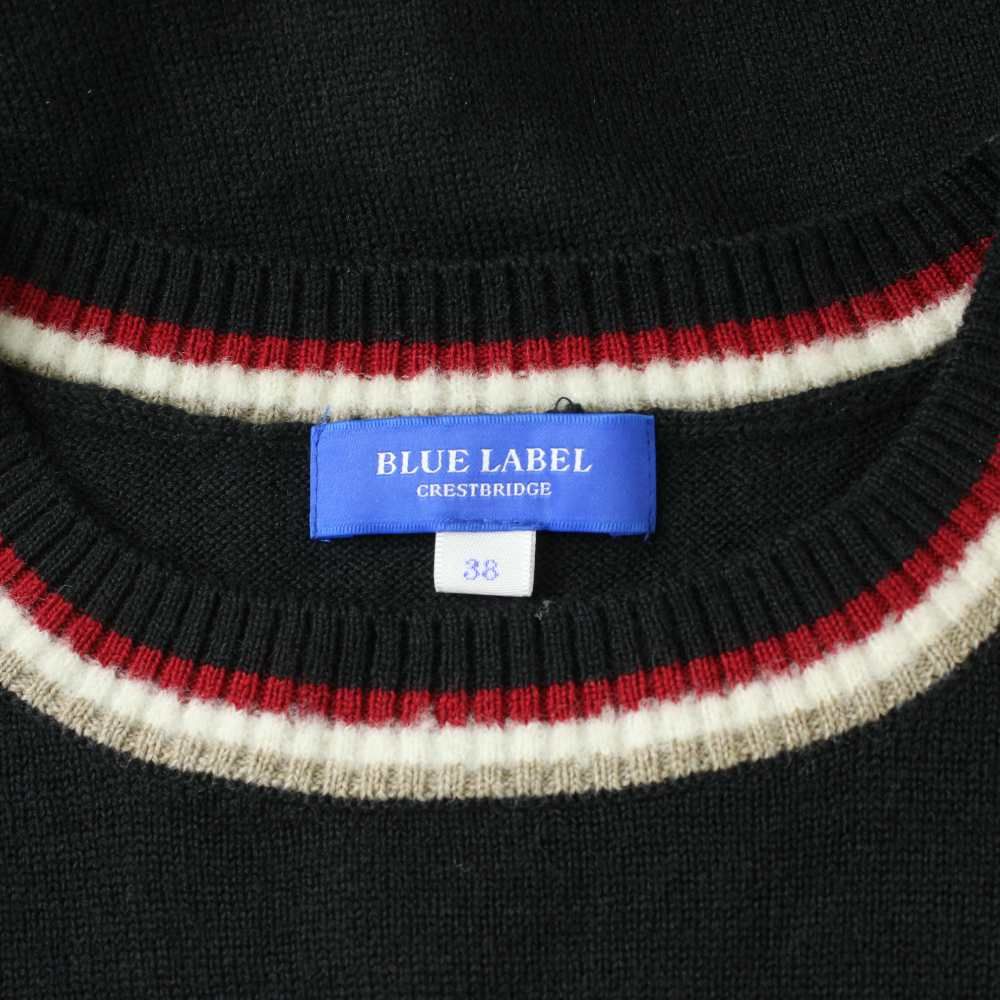ブルーレーベルクレストブリッジ ニット 38 黒 ブラック 長袖 ハート柄 KNIT LOVER｜BLUE LABEL CRESTBRIDGE(ブルーレーベル・クレスト