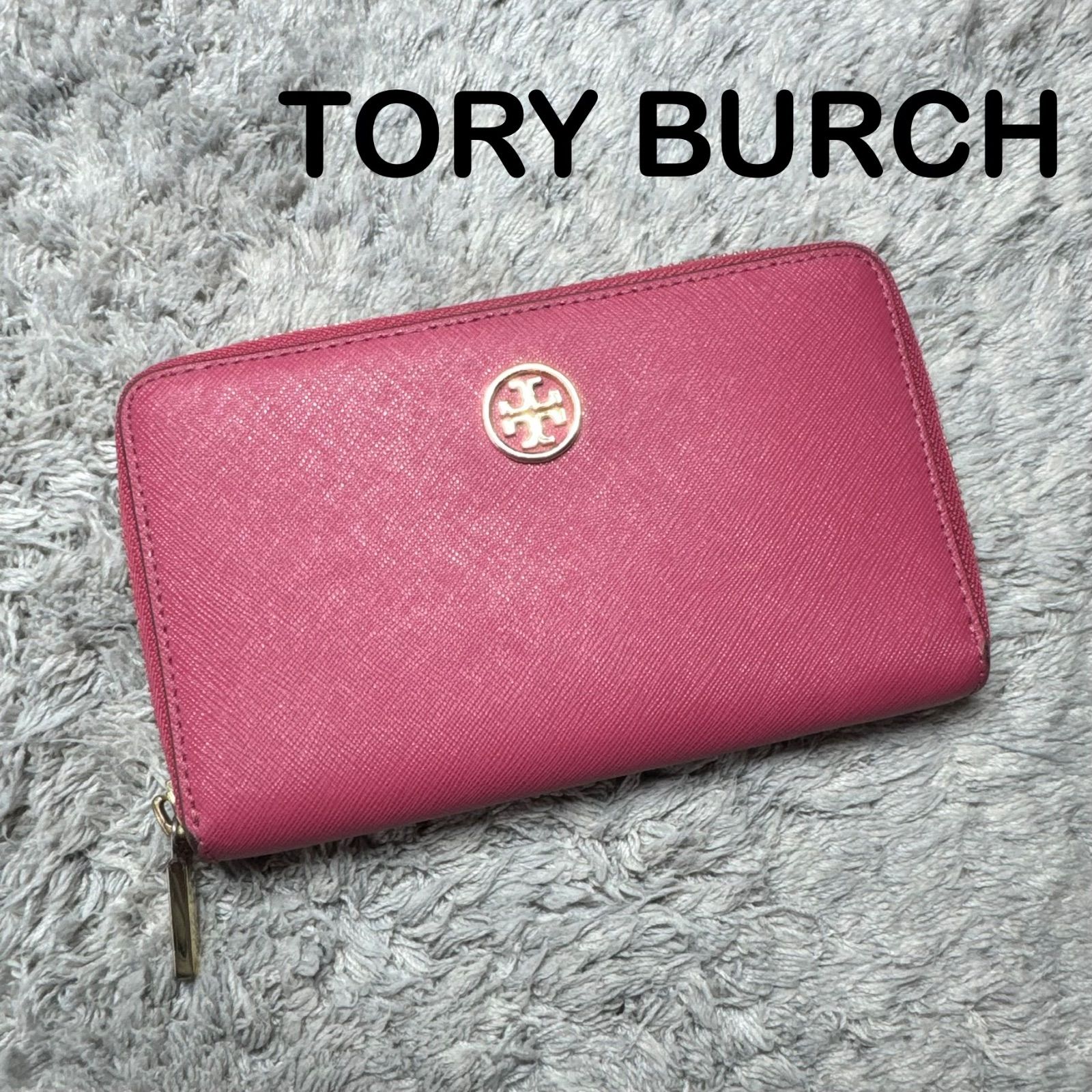 TORY BURCH トリーバーチ 二つ折り財布 ラウンドファスナー レザー 