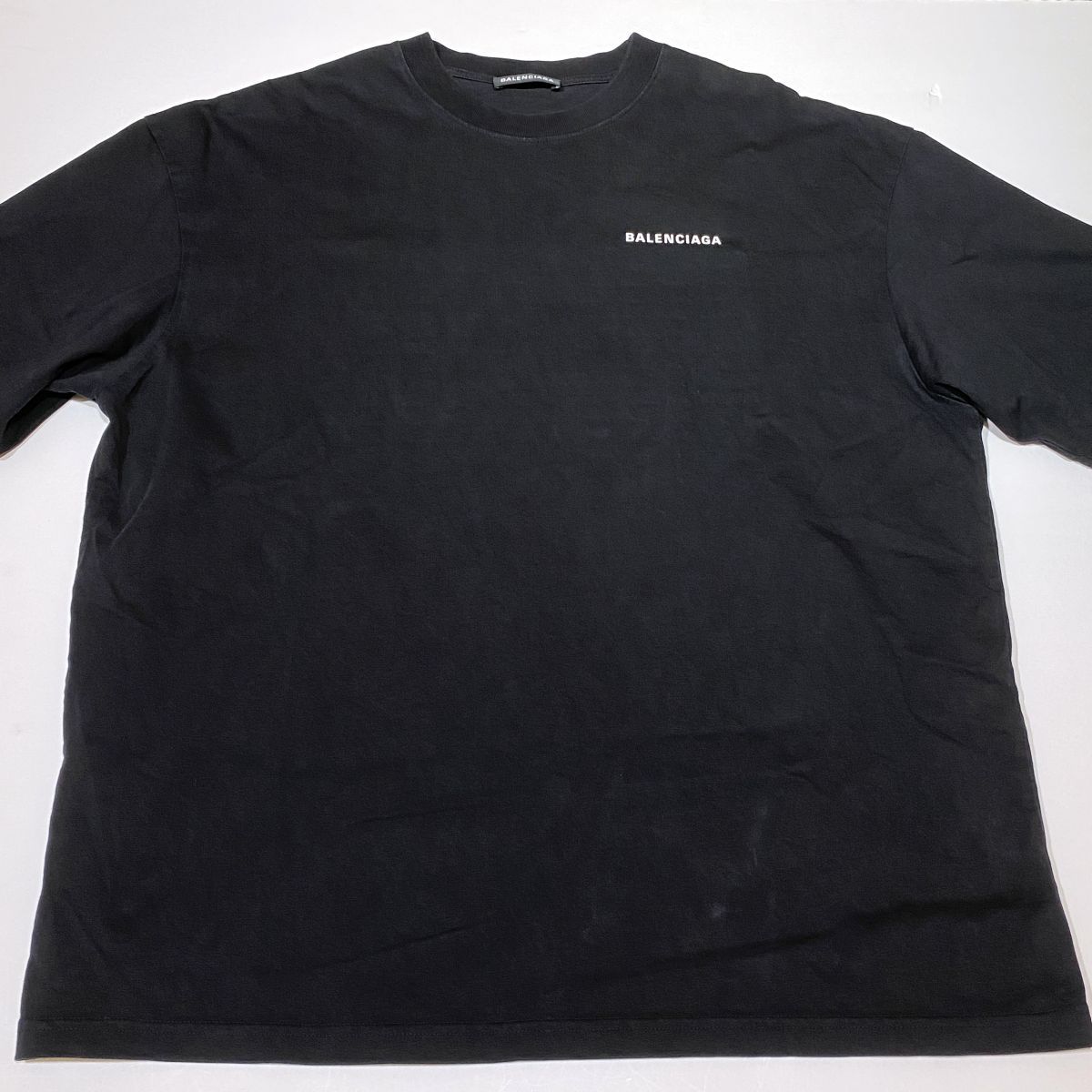 BALENCIAGA バレンシアガ ロゴプリントTシャツ Lサイズ 612966 TIVG5 
