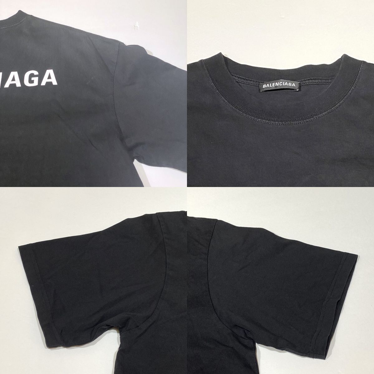 BALENCIAGA バレンシアガ ロゴプリントTシャツ Lサイズ 612966 TIVG5 