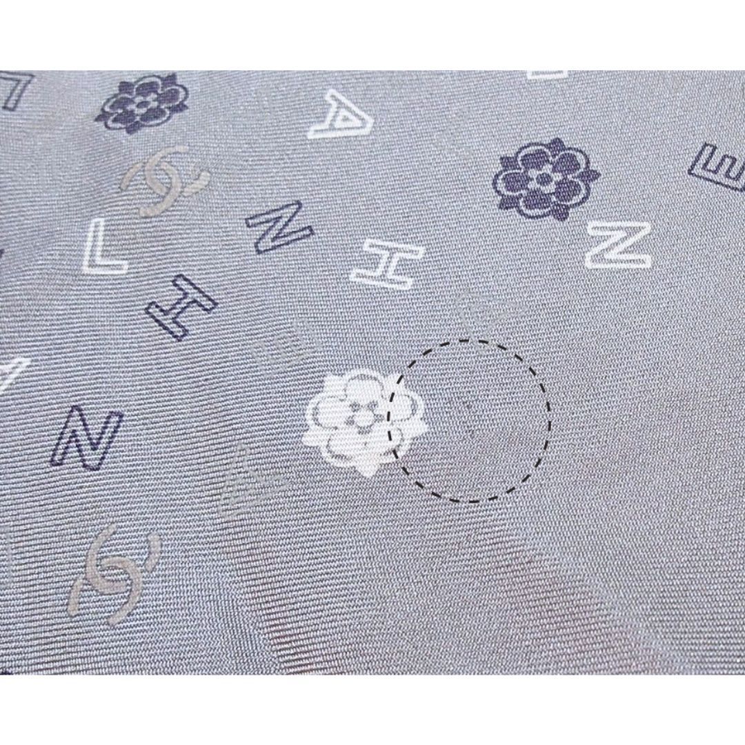 CHANEL シャネル ミニ スカーフ ロゴ ココマーク フラワー シルク100