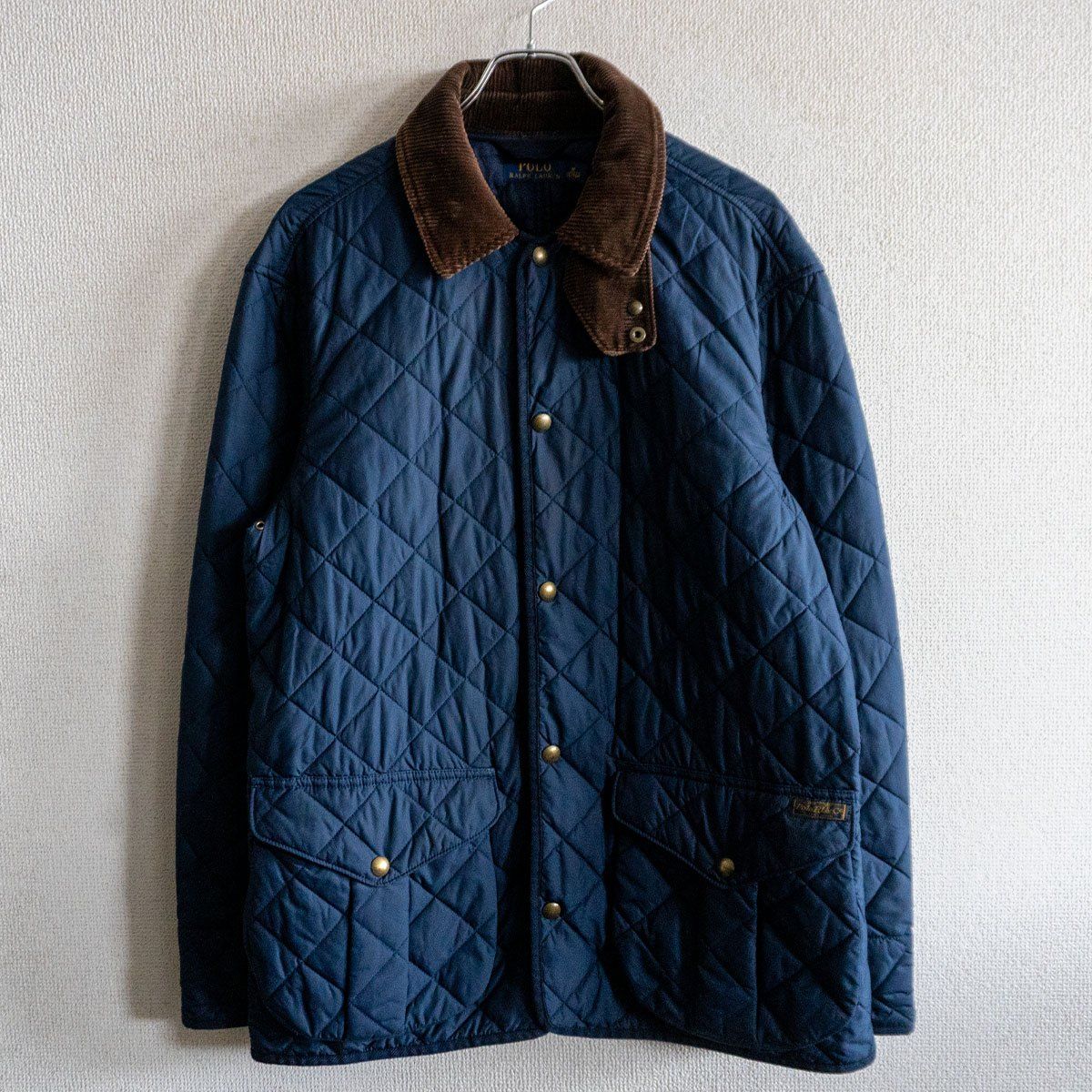 定番】POLO RALPH LAUREN【コーデュロイ襟 キルティング ジャケット】M 