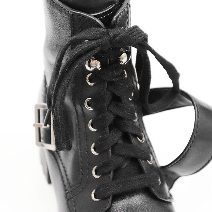 プラダ PRADA コンバットブーツ レザー レースアップ サイドジップ SALE】PRADA プラダ ブーツ ロゴ サイドジップ トゥキャップ レース