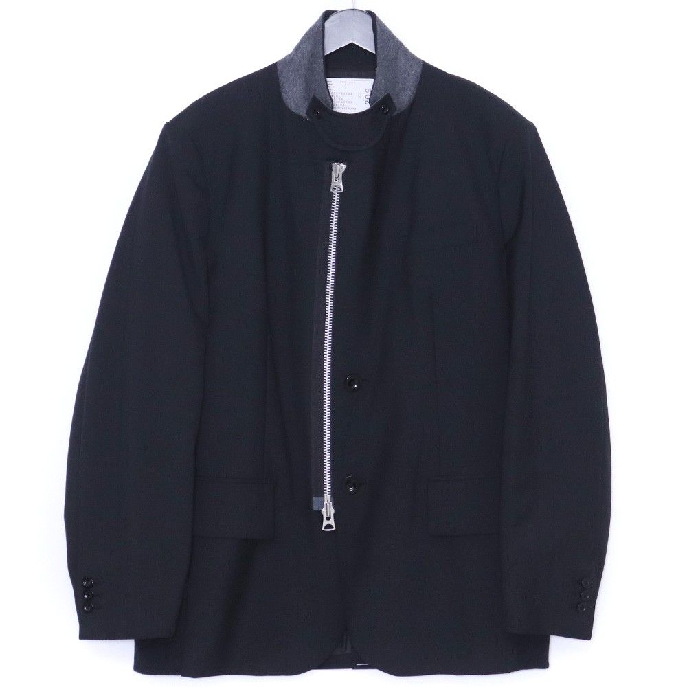 SACAI スーティングジャケット サイズ2 ブラック SCM-209 - メルカリ
