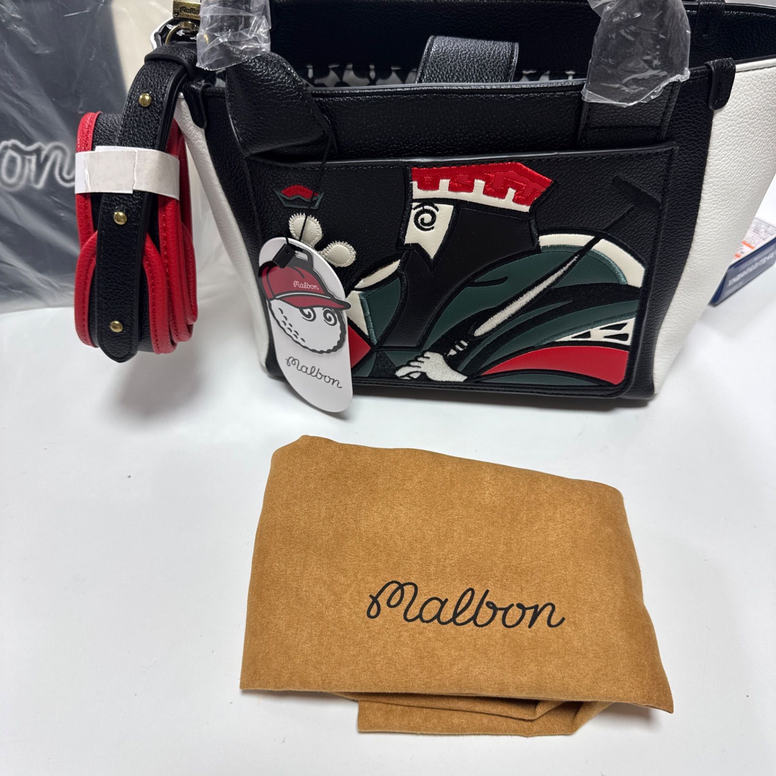 Malbon トランプデザイン バッグ　ゴルフバッグ2WAY ショルダー付 Malbon トランプデザイン バッグ ゴルフバッグ2WAY ショルダー付