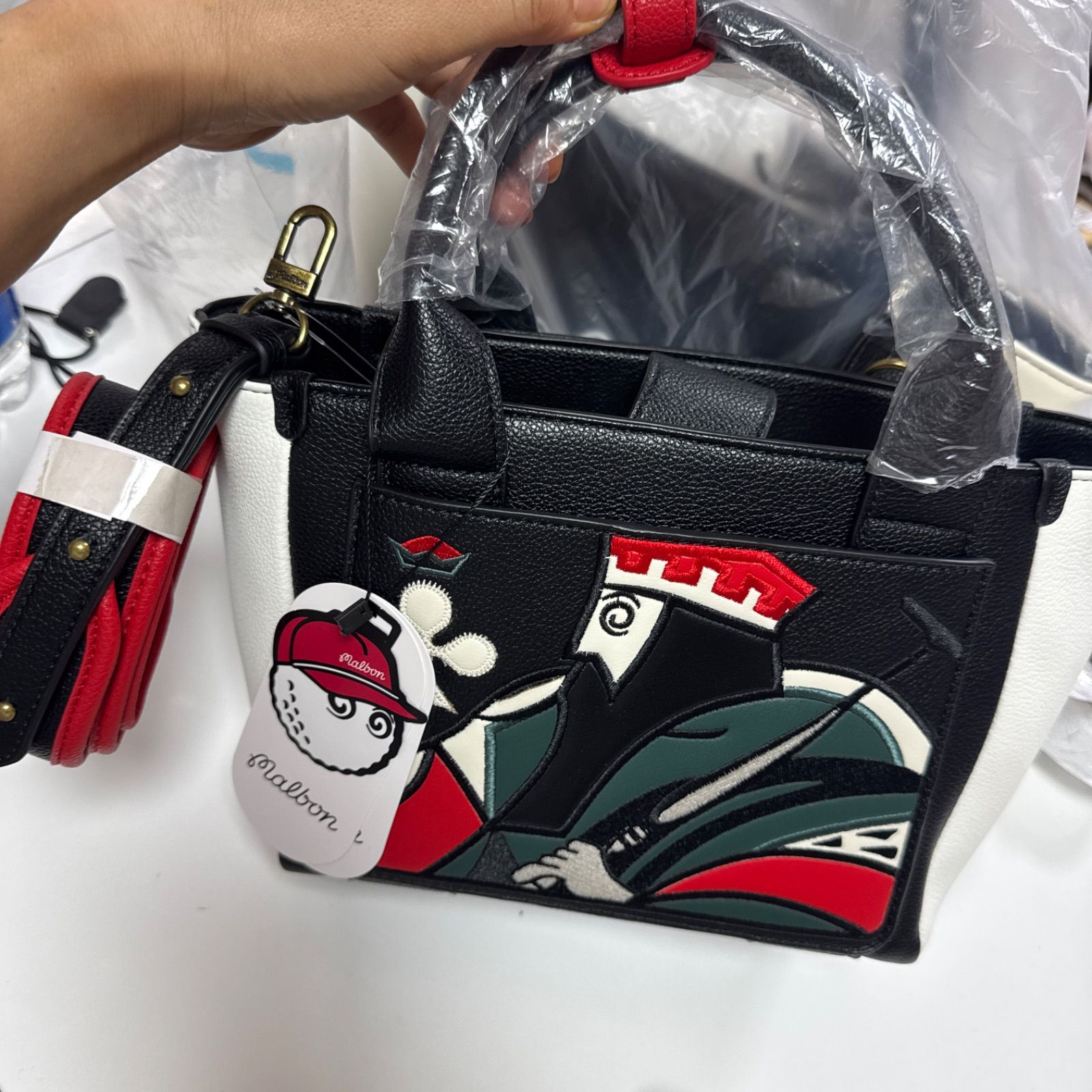 Malbon トランプデザイン バッグ ゴルフバッグ2WAY ショルダー付